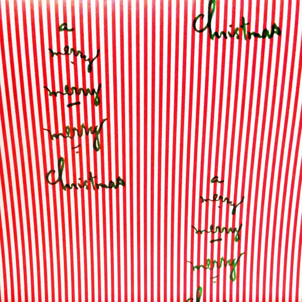 VTG 1970's Merry Christmas Gift Wrapping Paper 2 YDS x 20